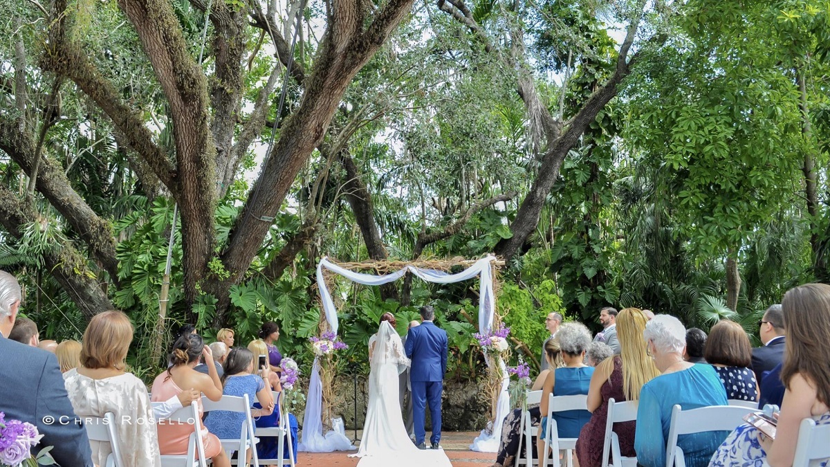 Patio ceremony at the Upper Garden by Chris Rosello