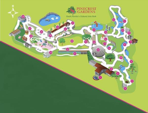 Garden Map Pinecrest Gardens - Mapthumbnail